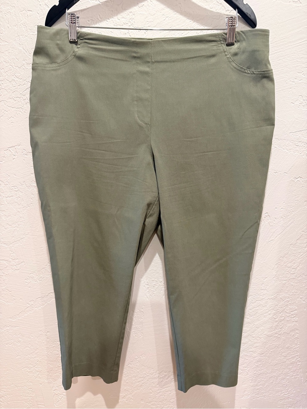 Style & Co. Olive Green Cropped Pull-On Ankle Pants